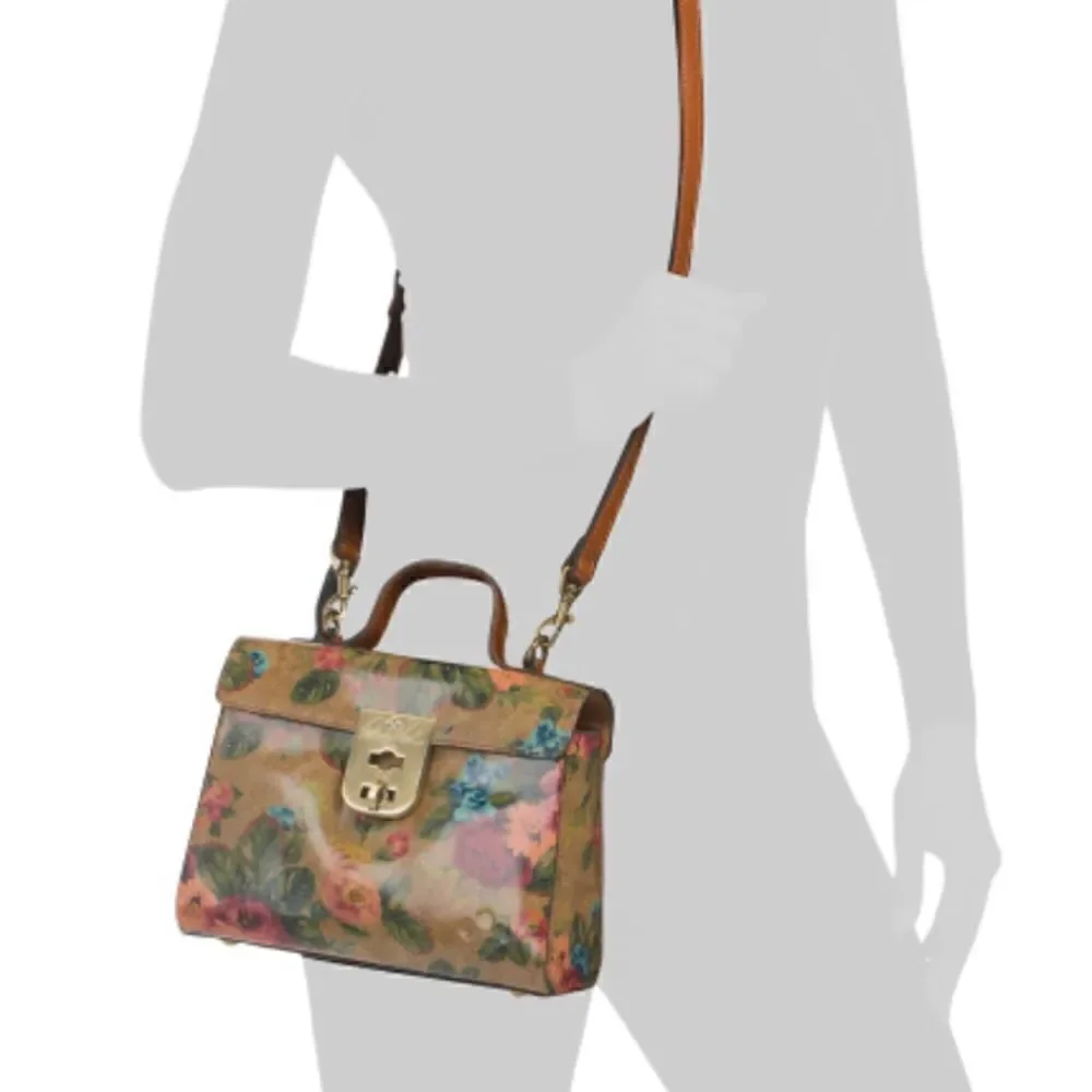 NWT PATRICIA NASH Leather Carisbrooke Medium Satchel With Crossbody Strap
